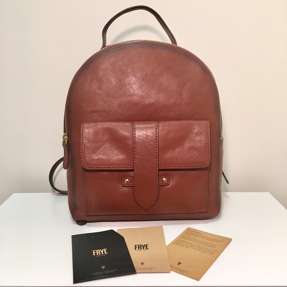 Frye Olivia Mini Backpack Cognac - Picture 1 of 8